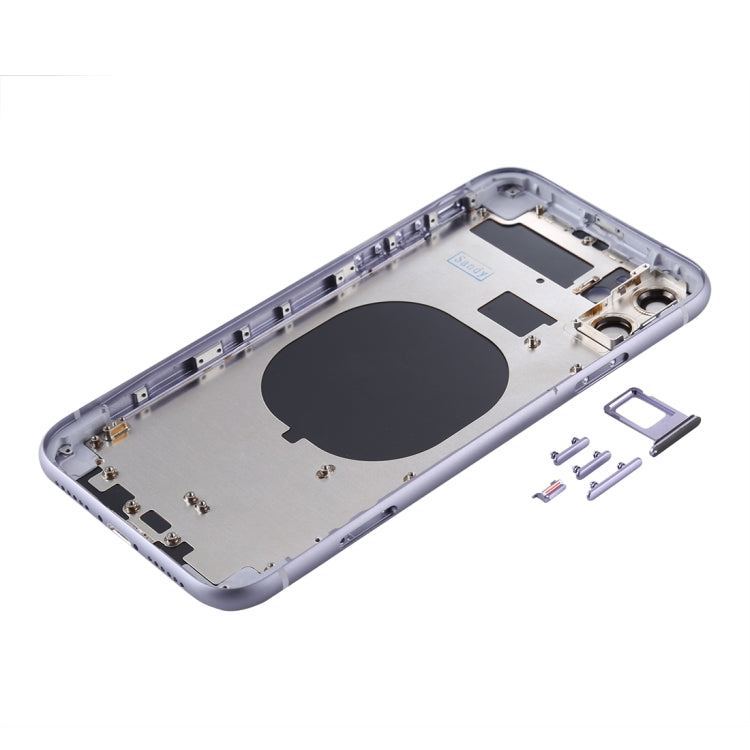 Back Housing Cover with SIM Card Tray & Side keys & Camera Lens for iPhone 11(Purple) - Back Cover by PMC TechLife | Online Shopping South Africa | PMC TechLife | Buy Now Pay Later Mobicred