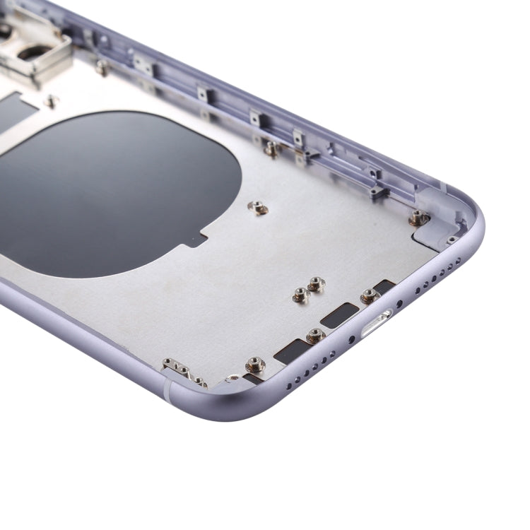 Back Housing Cover with SIM Card Tray & Side keys & Camera Lens for iPhone 11(Purple) - Back Cover by PMC TechLife | Online Shopping South Africa | PMC TechLife | Buy Now Pay Later Mobicred