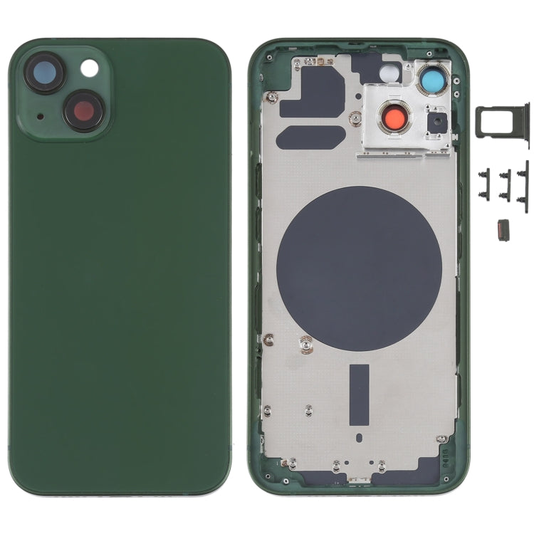 Back Housing Cover with SIM Card Tray & Side  Keys & Camera Lens for iPhone 13(Green) - Back Cover by PMC TechLife | Online Shopping South Africa | PMC TechLife | Buy Now Pay Later Mobicred