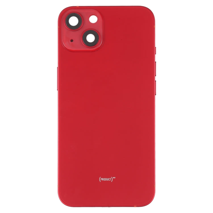 For iPhone 13 Battery Back Cover with Side Keys & Card Tray & Power + Volume Flex Cable & Wireless Charging Module(Red) - Back Cover by PMC Jewellery | Online Shopping South Africa | PMC Jewellery