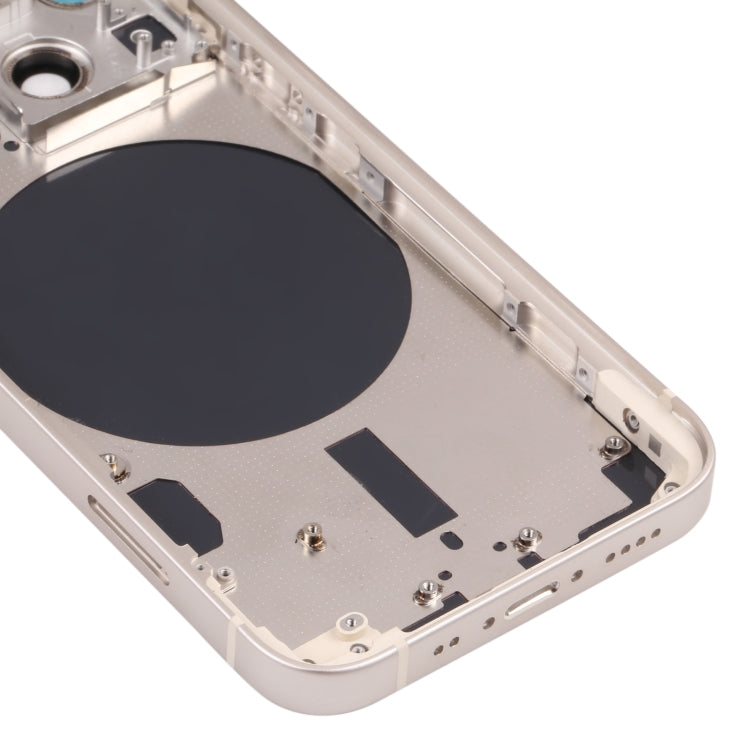 Back Housing Cover with SIM Card Tray & Side  Keys & Camera Lens for iPhone 13 Mini(White) - Back Cover by PMC TechLife | Online Shopping South Africa | PMC TechLife | Buy Now Pay Later Mobicred