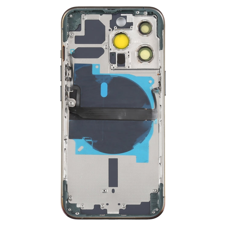 For iPhone 13 Pro Battery Back Cover with Side Keys & Card Tray & Power + Volume Flex Cable & Wireless Charging Module(Green) - Back Cover by PMC TechLife | Online Shopping South Africa | PMC TechLife | Buy Now Pay Later Mobicred