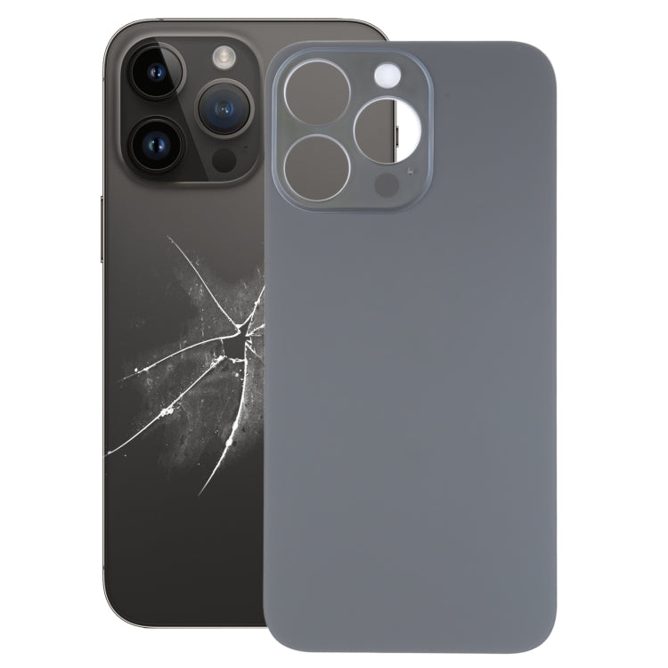 Easy Replacement Big Camera Hole Glass Back Battery Cover for iPhone 14 Pro(Black) -  by PMC TechLife | Online Shopping South Africa | PMC TechLife