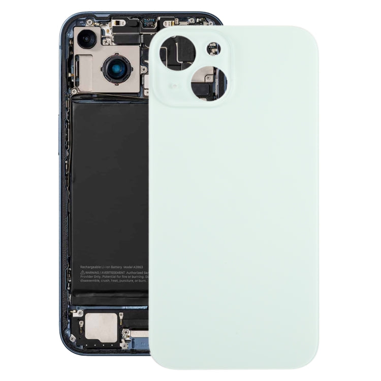 For iPhone 15 Glass Battery Back Cover(Green) -  by PMC TechLife | Online Shopping South Africa | PMC TechLife