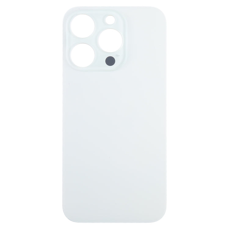 For iPhone 15 Pro Easy Replacement Big Camera Hole Glass Back Battery Cover(White) -  by PMC TechLife | Online Shopping South Africa | PMC TechLife
