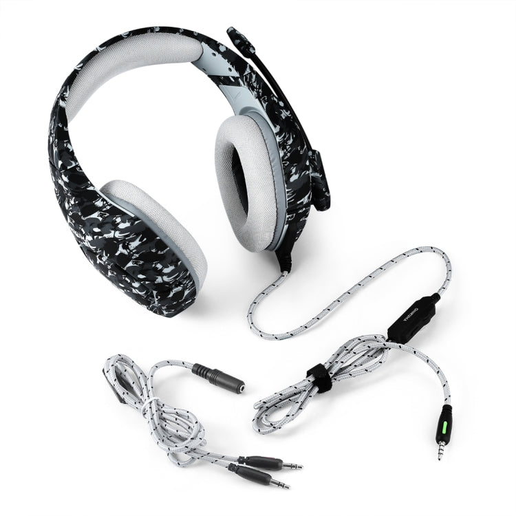 ONIKUMA K1-B Deep Bass Noise Canceling Camouflage Gaming Headphone with Microphone(Grey) - Multimedia Headset by ONIKUMA | Online Shopping South Africa | PMC Jewellery | Buy Now Pay Later Mobicred