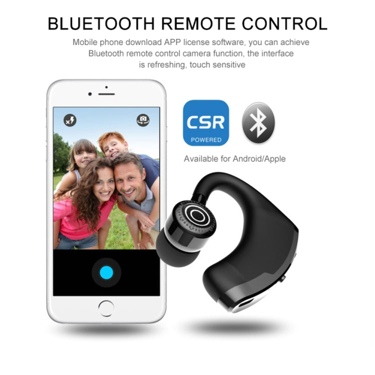 V9 Business Handsfree Wireless Bluetooth Headset CSR 4.1 with Mic for Driver Sport (Black) - Bluetooth Earphone by PMC TechLife | Online Shopping South Africa | PMC TechLife