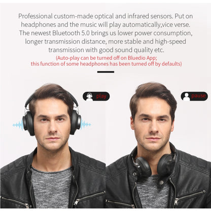 Bluedio TMS Bluetooth Version 5.0 Headset Bluetooth Headset Can Connect Cloud Data to APP(Red) - Headset & Headphone by Bluedio | Online Shopping South Africa | PMC Jewellery