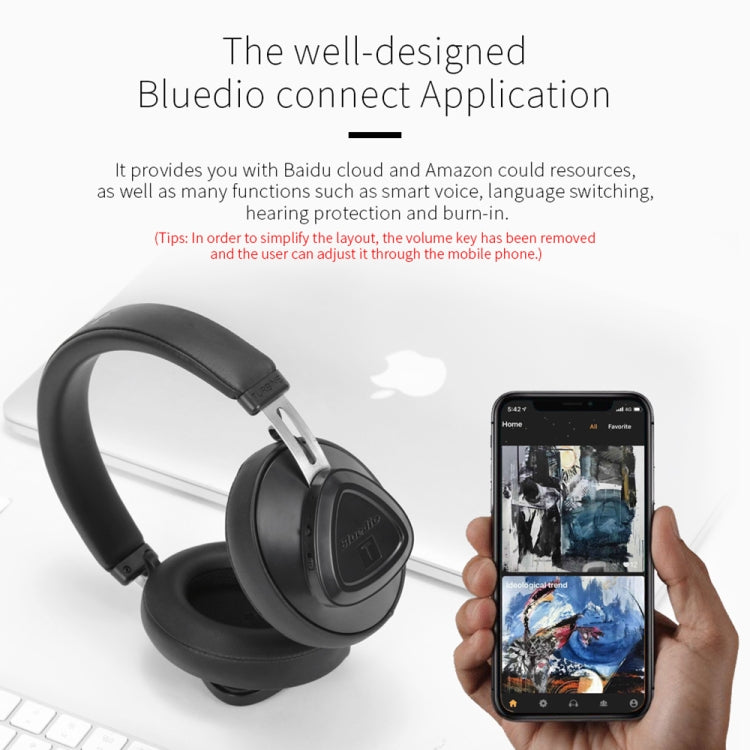 Bluedio TMS Bluetooth Version 5.0 Headset Bluetooth Headset Can Connect Cloud Data to APP(Red) - Headset & Headphone by Bluedio | Online Shopping South Africa | PMC Jewellery