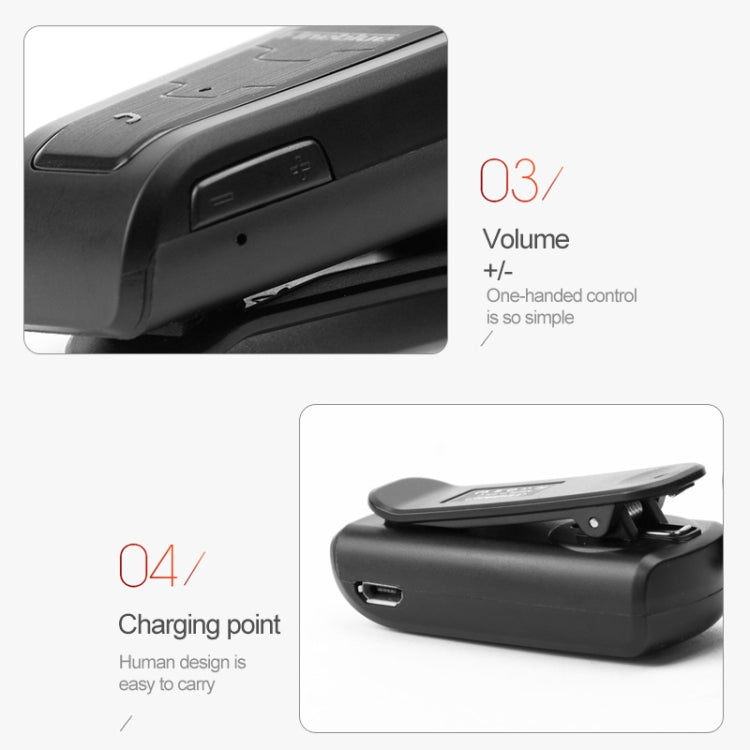 Fineblue F910 CSR4.1 Retractable Cable Caller Vibration Reminder Anti-theft Bluetooth Headset(Black) - free shipping - PMC TechLife - Order now!