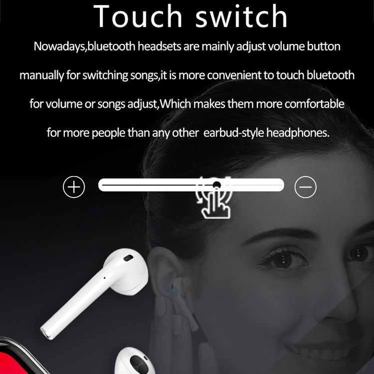 i9 Touch Wireless TWS Sport Bilateral Stereo Bluetooth 5.0 Headset with Charging Box, Touch Version (White) - TWS Earphone by PMC TechLife | Online Shopping South Africa | PMC TechLife