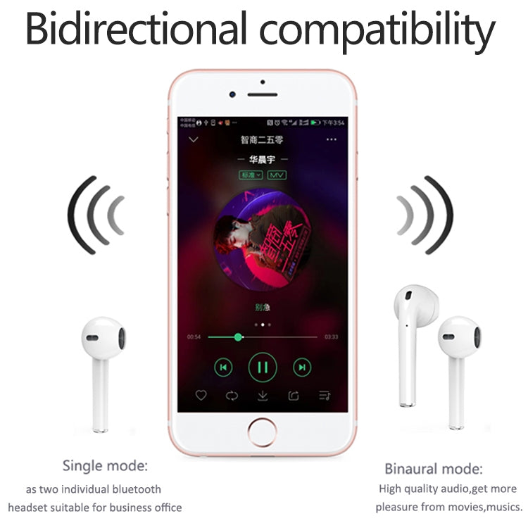 i9 Touch Wireless TWS Sport Bilateral Stereo Bluetooth 5.0 Headset with Charging Box, Touch Version (White) - TWS Earphone by PMC TechLife | Online Shopping South Africa | PMC TechLife