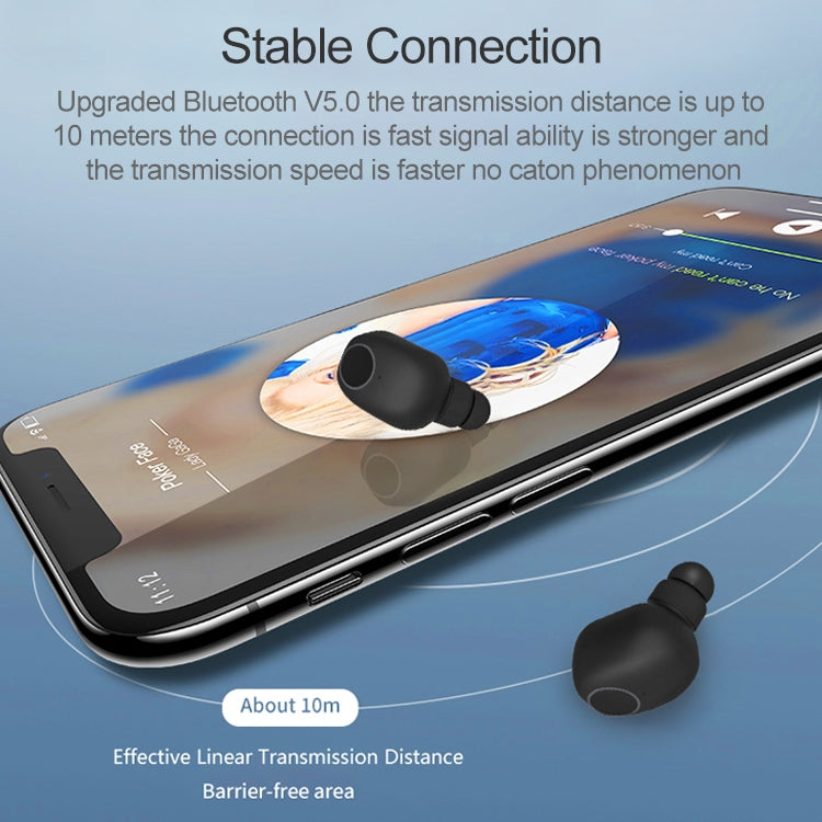 Q1 TWS Bluetooth 5.0 Binaural Stereo Wireless Sports Bluetooth Earphone(Black) - TWS Earphone by PMC TechLife | Online Shopping South Africa | PMC TechLife