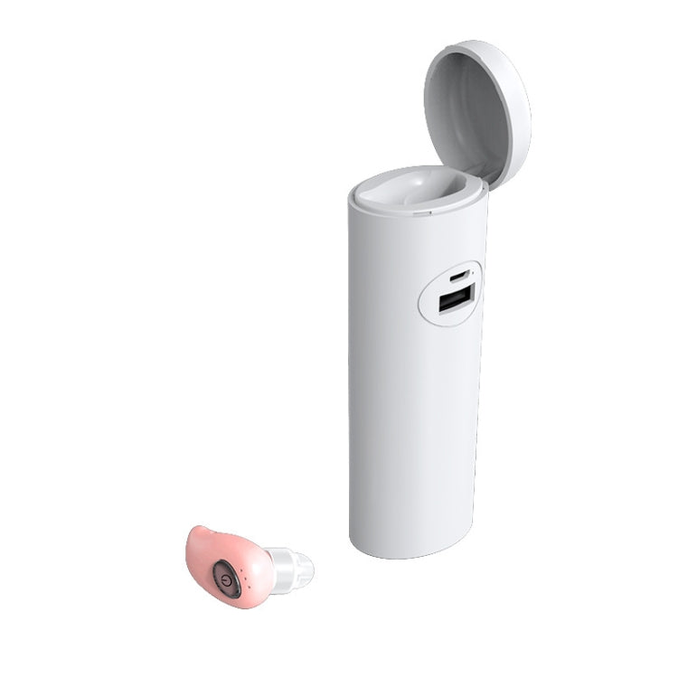 V21 Mini Single Ear Stereo Bluetooth V5.0 Wireless Earphones with Charging Box(Pink) - Bluetooth Earphone by PMC Jewellery | Online Shopping South Africa | PMC Jewellery
