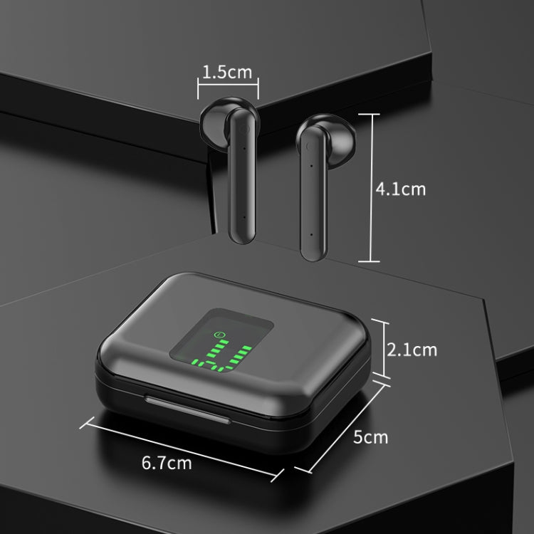 P100pro TWS Bluetooth 5.0 Touch Wireless Bluetooth Earphone with Charging Box & LED Smart Digital Display, Support Siri & Call(White) - TWS Earphone by PMC TechLife | Online Shopping South Africa | PMC TechLife