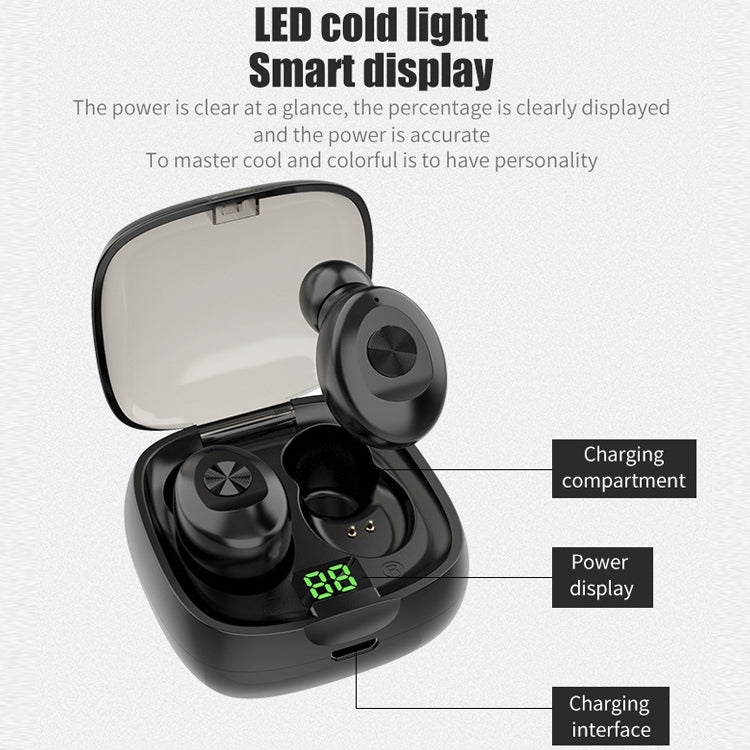 XG-8 TWS Digital Display Touch Bluetooth Earphone with Magnetic Charging Box(Black) - TWS Earphone by PMC TechLife | Online Shopping South Africa | PMC TechLife