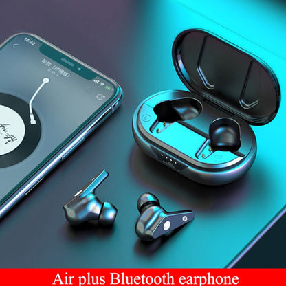Air Plus Bluetooth 5.0 Mini Binaural Wireless Stereo Sports Bluetooth Earphone with Charging Box(Black) - Bluetooth Earphone by PMC Jewellery | Online Shopping South Africa | PMC Jewellery