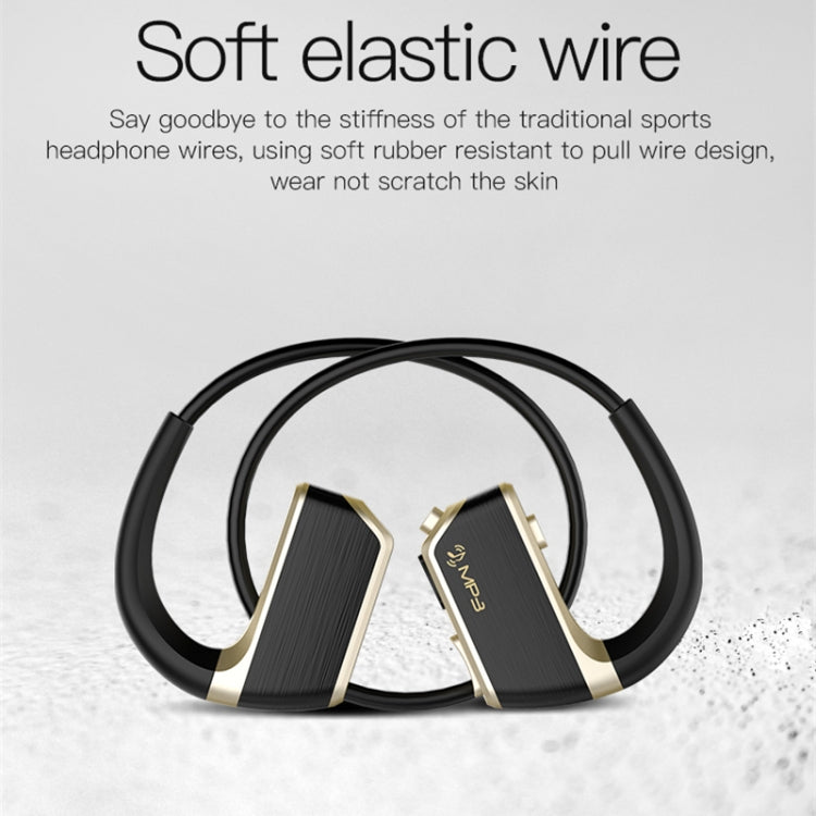 J2 Bluetooth 4.2 Binaural Hanging Type Wireless Sports Bluetooth Earphone, Built-in Memory (Gold) - Bluetooth Earphone by PMC Jewellery | Online Shopping South Africa | PMC Jewellery