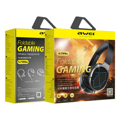 awei A799BL Bluetooth 5.0 Foldable Head-Mounted Bluetooth Gaming Headset - Headset & Headphone by awei | Online Shopping South Africa | PMC Jewellery