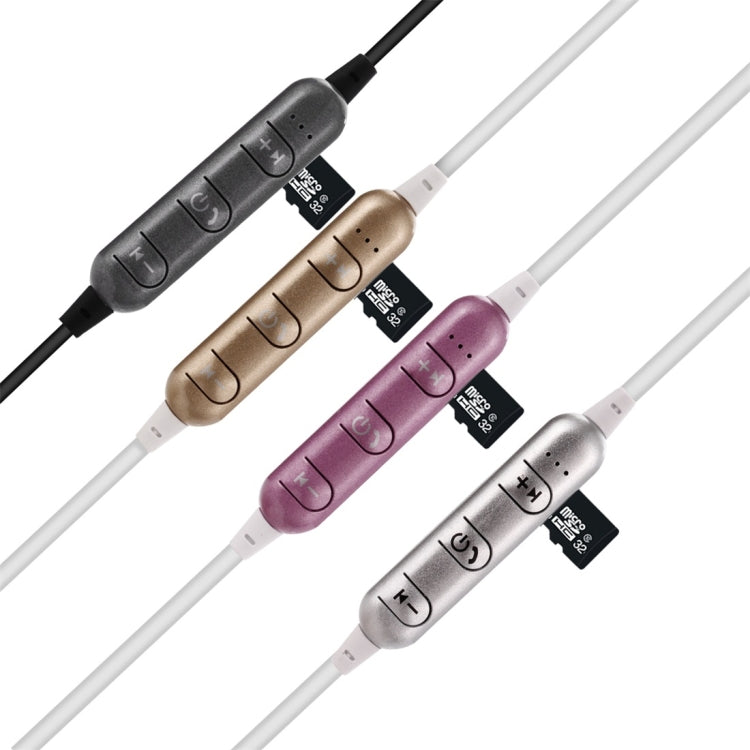F3 Bluetooth 4.2 Hanging Neck Design Bluetooth Headset, Support Music Play & Switching & Volume Control & Answer(Silver) - Neck-mounted Earphone by PMC TechLife | Online Shopping South Africa | PMC TechLife