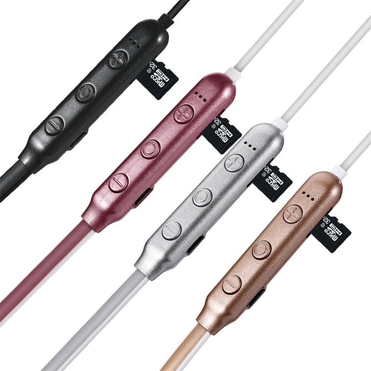 F106 Bluetooth 4.2 Hanging Neck Design Bluetooth Headset, Support Music Play & Switching & Volume Control & Answer(Black) - Neck-mounted Earphone by PMC TechLife | Online Shopping South Africa | PMC TechLife