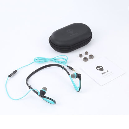 Mucro ML233 Foldable Wired Running Sports Headphones Night Neckband In-Ear Stereo Earphones, Cable Length: 1.2m(Blue) - Sport Earphone by Mucro | Online Shopping South Africa | PMC Jewellery