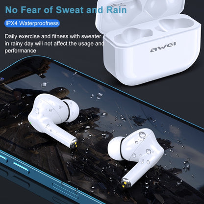 awei TA1 Bluetooth V5.0 Ture Wireless Sports ANC Noise Cancelling IPX4 Waterproof TWS Headset with Charging Case - TWS Earphone by awei | Online Shopping South Africa | PMC Jewellery | Buy Now Pay Later Mobicred