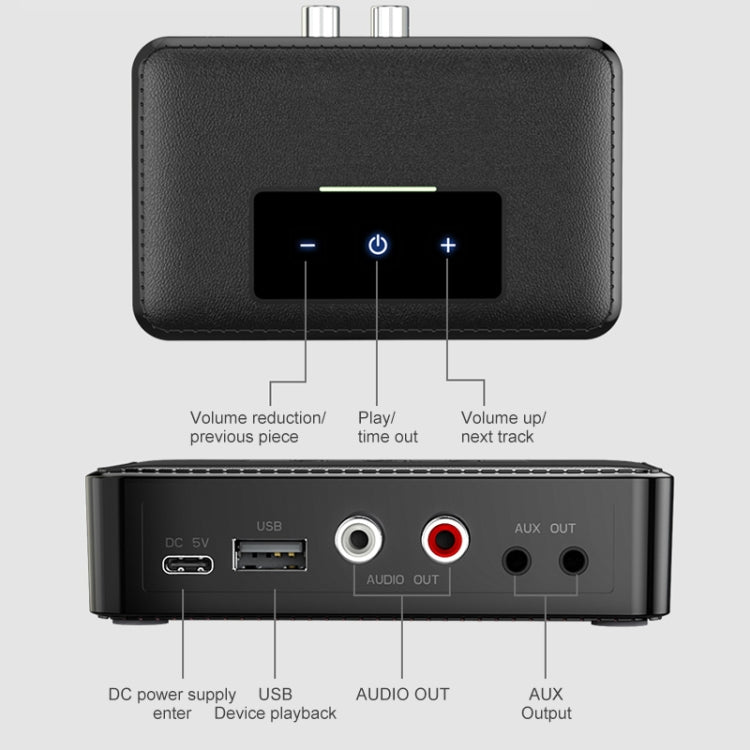 NFC BT19 Bluetooth 5.0 Receiver Transmitter Headset Car Audio Player - Audio Receiver Transmitter by PMC TechLife | Online Shopping South Africa | PMC TechLife