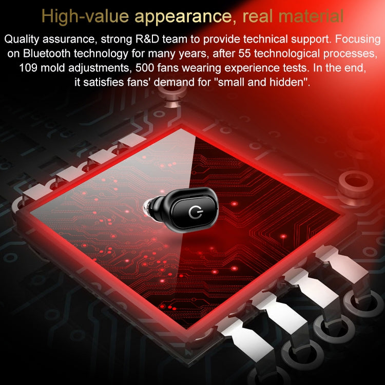 H58 Bluetooth 4.1 Single In-ear Invisible Wireless Bluetooth Earphone(Black) - Bluetooth Earphone by PMC TechLife | Online Shopping South Africa | PMC TechLife