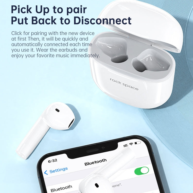 ROCK SPACE EB200 TWS Bluetooth Earphone with Charging Box, Support Touch & Automatic Pairing & Single and Double Earphone Switching & Call - Bluetooth Earphone by ROCK | Online Shopping South Africa | PMC Jewellery