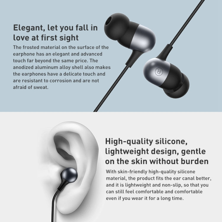Original Xiaomi 3.5mm Plug Wired Control Aluminum Alloy Earphone, Length: 1.25m - Normal Style Earphone by Xiaomi | Online Shopping South Africa | PMC Jewellery