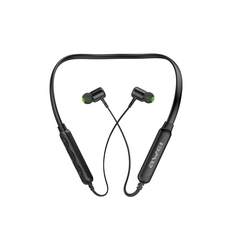 awei G30BL Neck-mounted Wireless Bluetooth Sports Stereo Earphone(Black) - Neck-mounted Earphone by awei | Online Shopping South Africa | PMC Jewellery