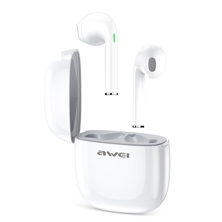 awei T28 Bluetooth V5.0 Ture Wireless Sports TWS Headset with Charging Case(White) - TWS Earphone by awei | Online Shopping South Africa | PMC Jewellery | Buy Now Pay Later Mobicred