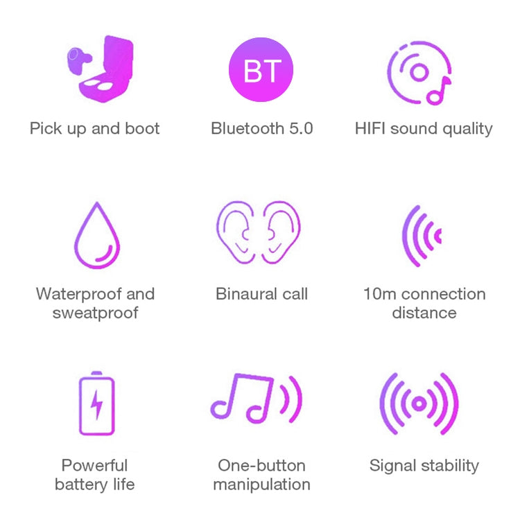 DT-4 IPX Waterproof Bluetooth 5.0 Wireless Bluetooth Earphone with 350mAh Magnetic Charging Box, Support for Calling(Black) - Bluetooth Earphone by PMC TechLife | Online Shopping South Africa | PMC TechLife