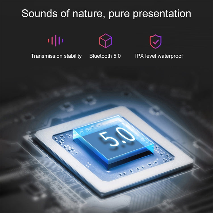 DT-4 IPX Waterproof Bluetooth 5.0 Wireless Bluetooth Earphone with 350mAh Magnetic Charging Box, Support for Calling(Rose Gold) - Bluetooth Earphone by PMC TechLife | Online Shopping South Africa | PMC TechLife