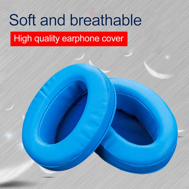 1 Pair Oval Leather Beveled Headphone Protective Case for Brainwavz HM5 / Philip SHP9500(White) - Earmuff & Pad by PMC TechLife | Online Shopping South Africa | PMC TechLife