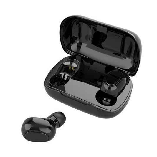 L21 9D Sound Effect Bluetooth 5.0 Wireless Bluetooth Earphone with Charging Box, Support for HD Calls (Black) - Bluetooth Earphone by PMC Jewellery | Online Shopping South Africa | PMC Jewellery