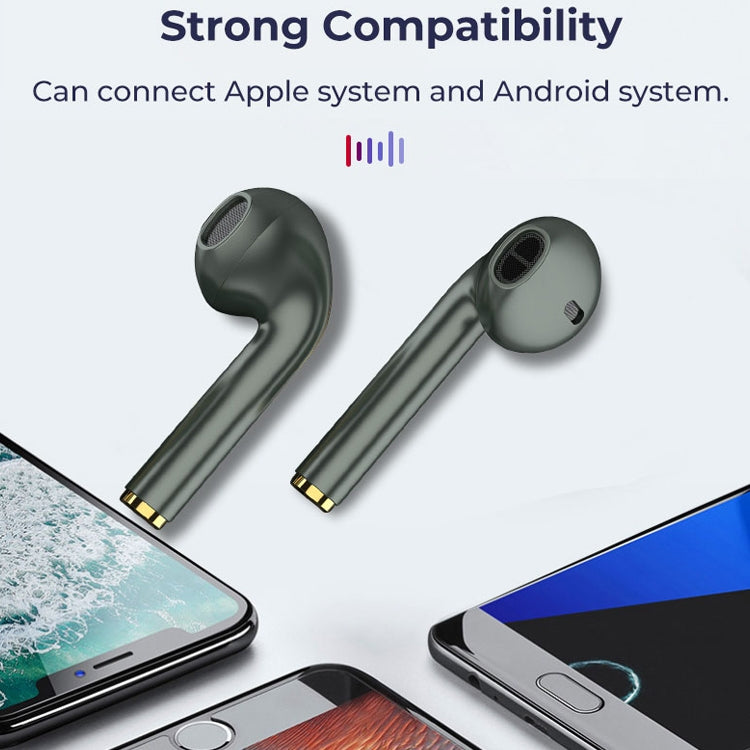 J18 Bluetooth 5.0 TWS Wireless Binaural Bluetooth Earphone with Charging Box(Green) - TWS Earphone by PMC TechLife | Online Shopping South Africa | PMC TechLife