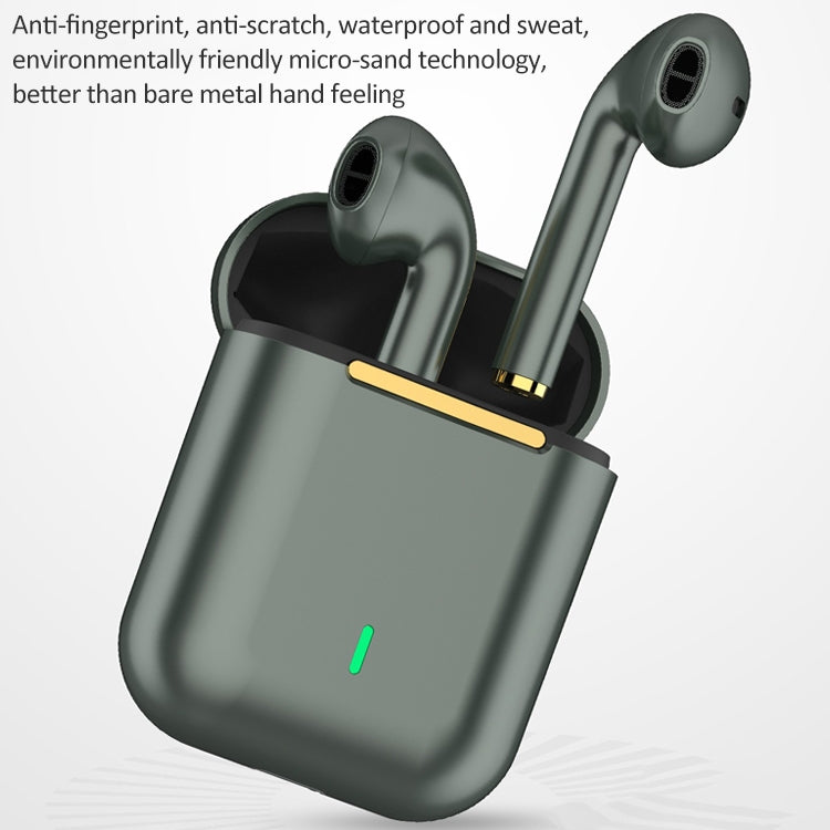 J18 Bluetooth 5.0 TWS Wireless Binaural Bluetooth Earphone with Charging Box(Green) - TWS Earphone by PMC Jewellery | Online Shopping South Africa | PMC Jewellery