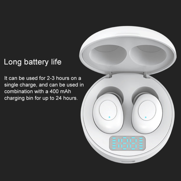 J1 TWS Digital Display Bluetooth V5.0 Wireless Earphones with LED Charging Box(White) - TWS Earphone by PMC Jewellery | Online Shopping South Africa | PMC Jewellery