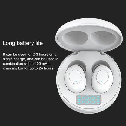 J1 TWS Digital Display Bluetooth V5.0 Wireless Earphones with LED Charging Box(White) - TWS Earphone by PMC Jewellery | Online Shopping South Africa | PMC Jewellery