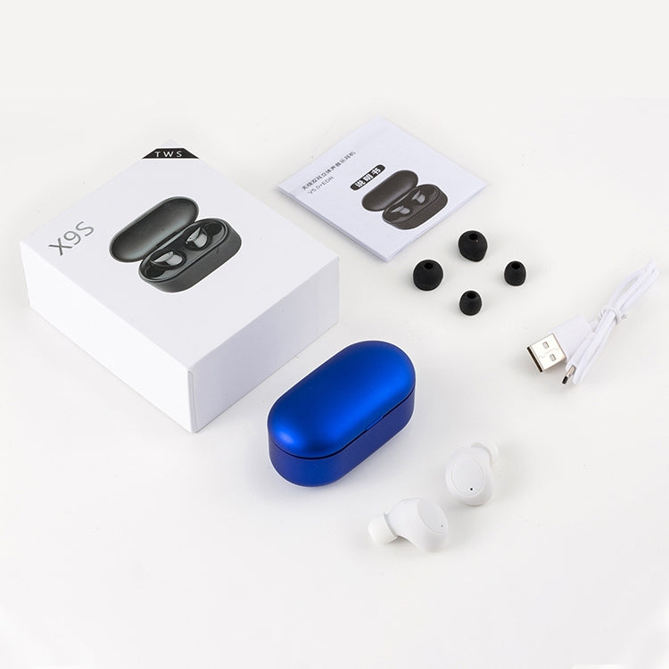 X9S TWS Bluetooth V5.0 Stereo Wireless Earphones with LED Charging Box(Black) - TWS Earphone by PMC Jewellery | Online Shopping South Africa | PMC Jewellery