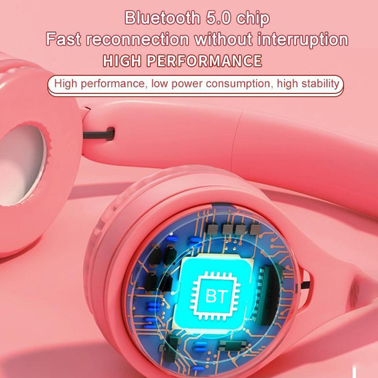 Y08 Hifi Sound Quality Macaron Bluetooth Headset, Supports Calling & TF Card & 3.5mm AUX (Black) - Headset & Headphone by PMC TechLife | Online Shopping South Africa | PMC TechLife