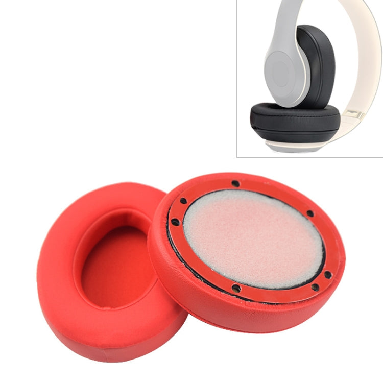 2 PCS For Beats Studio 2.0 / 3.0 Headphone Protective Cover Ice Gel Earmuffs(Red) - Earmuff & Pad by PMC Jewellery | Online Shopping South Africa | PMC Jewellery