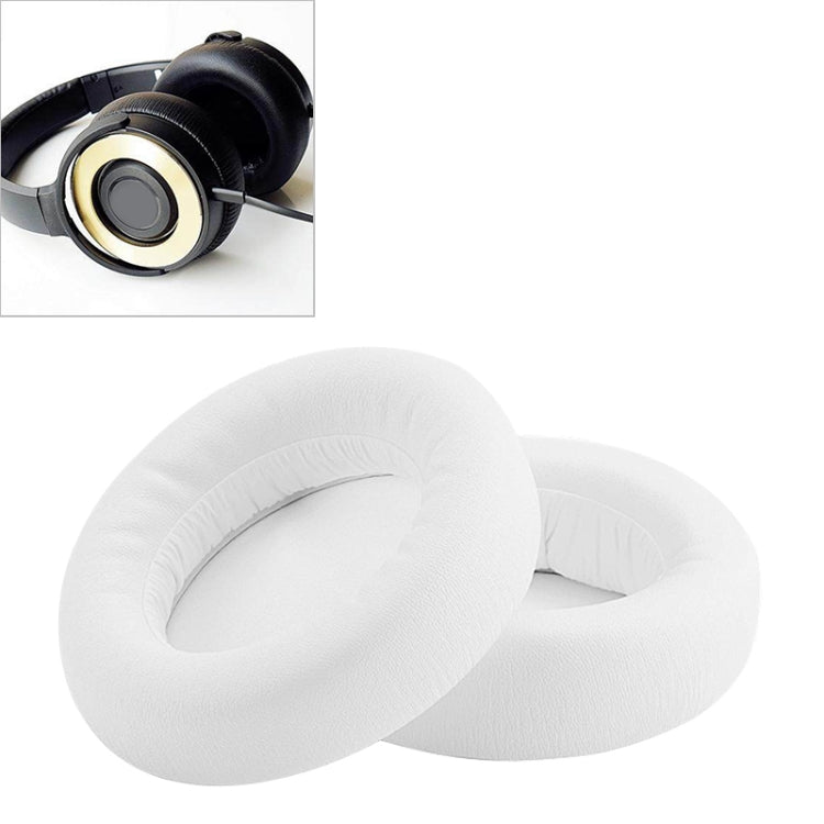 2 PCS For ATH WS550 Imitation Leather + Sponge Headphone Protective Cover Earmuffs (White) - Earmuff & Pad by PMC TechLife | Online Shopping South Africa | PMC TechLife