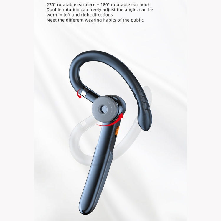 ME-100 TWS Business Rotating Universal True Stereo 5.0 Version Hanging Ear In-Ear Bluetooth Headset(Black Blue) - Bluetooth Earphone by PMC TechLife | Online Shopping South Africa | PMC TechLife