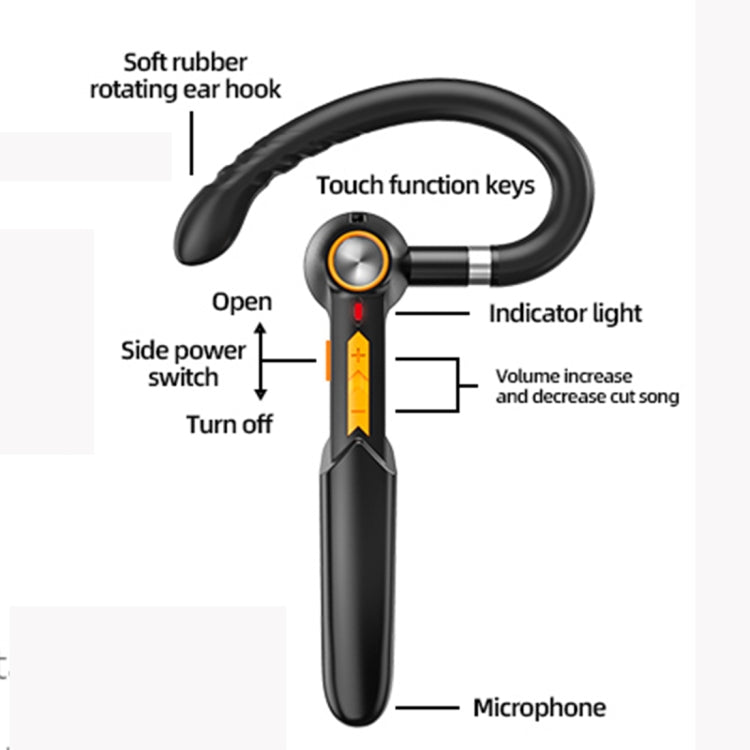 ME-100 TWS Business Rotating Universal True Stereo 5.0 Version Hanging Ear In-Ear Bluetooth Headset(Black) - Bluetooth Earphone by PMC TechLife | Online Shopping South Africa | PMC TechLife