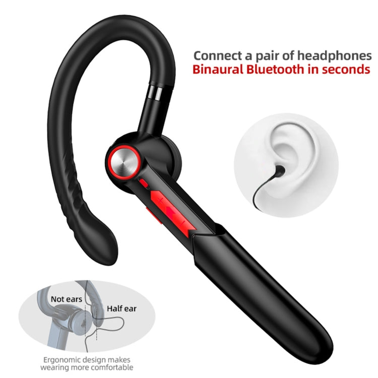 ME-100 TWS Business Rotating Universal True Stereo 5.0 Version Hanging Ear In-Ear Bluetooth Headset(Black) - Bluetooth Earphone by PMC TechLife | Online Shopping South Africa | PMC TechLife