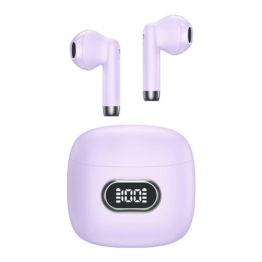 USAMS IAII15 Zero Sense II Series Digital Display Mini TWS Semi-In-Ear Wireless Bluetooth Earphone(Purple) - TWS Earphone by USAMS | Online Shopping South Africa | PMC Jewellery