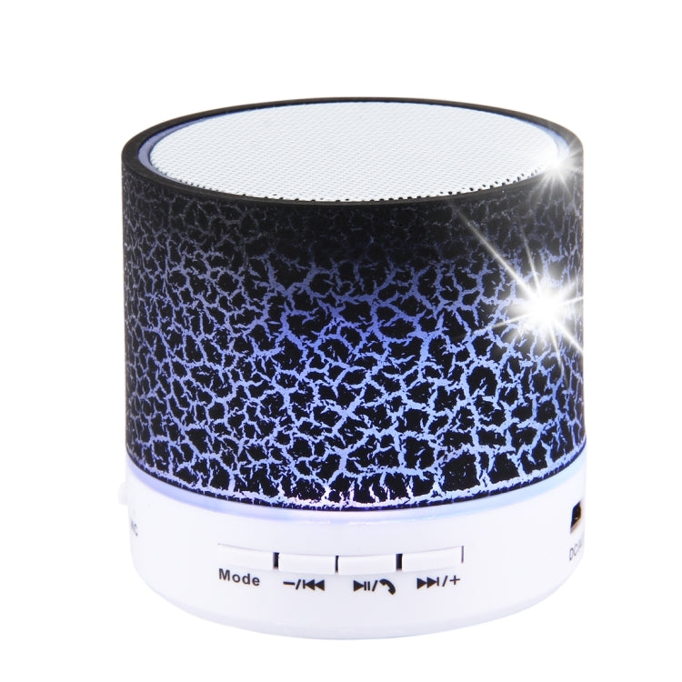 A9 Mini Portable Glare Crack Bluetooth Stereo Speaker with LED Light, Built-in MIC, Support Hands-free Calls & TF Card(Black) - Mini Speaker by PMC Jewellery | Online Shopping South Africa | PMC Jewellery